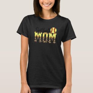 Softball Mama Woman Ball Mama Niedlicher Buchstabe T-Shirt