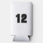 Softball Mama Zuhause Plate Jersey Nummer Leopard Selters Dosenkühler (Rückseite)