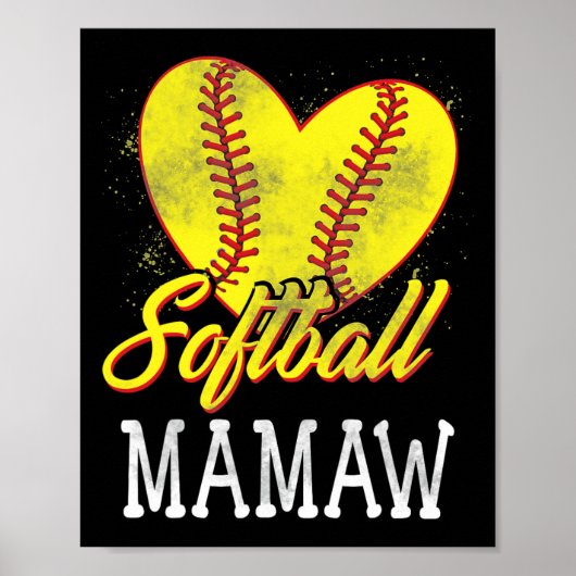 Softball Mamaw Softball Player  Poster (Vorne)