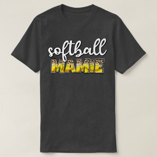 Softball Mamie Cheetah Pattern Oma oder Mama T-Shirt (Design vorne)