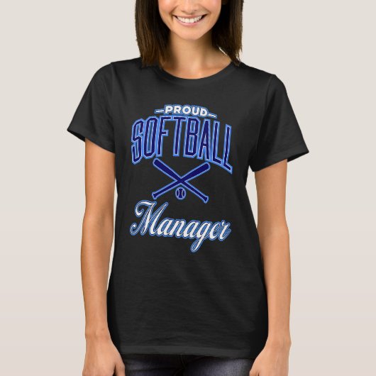 Softball Manager für Frauen und Männer T-Shirt (Vorderseite)