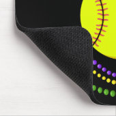 Softball Mardi Gras Karneval Golfturnier Mousepad (Ecke)