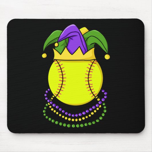 Softball Mardi Gras Karneval Golfturnier Mousepad (Vorne)