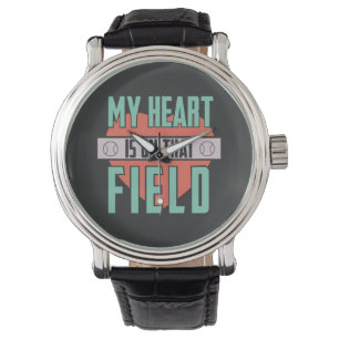 Softball - Mein Herz steht auf diesem Feld Armbanduhr