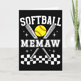 Softball-Memaw eines Softball-Spielers Memaw Karte