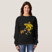 Softball Mexican Guitar Hat Cinco De Mayo Sweatshirt (Vorne ganz)