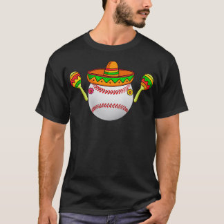 Softball Mexican Hat Cinco De Mayo 4 T-Shirt