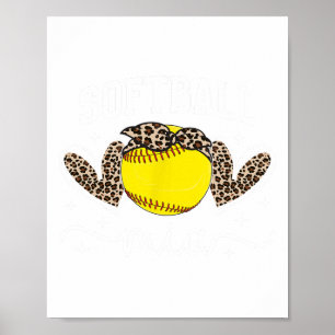 Softball Mia Herz Oma Mia eines Softballspielers Poster