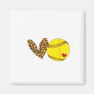 Softball Mia Herz Oma Mia von einem Softballspiele Magnet