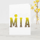 Softball Mia Leopard Grandma Mia Of A Softball Pla Karte (Gelbe Blume)