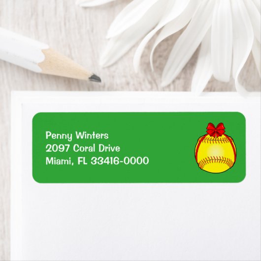 Softball mit Bow zu Weihnachten (Insitu)