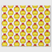 Softball mit einem Weihnachtsbow Geschenkpapier (Flach)