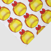 Softball mit einem Weihnachtsbow Seidenpapier (Detail)