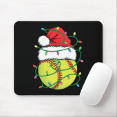 Softball mit Weihnachtsmannmütze Men Boys Weihnach Mousepad (Mit Mouse)