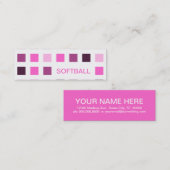 SOFTBALL (Mod-Quadrate) Mini Visitenkarte (Vorne/Hinten)