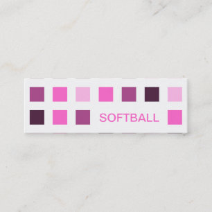 SOFTBALL (Mod-Quadrate) Mini Visitenkarte