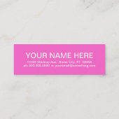 SOFTBALL (Mod-Quadrate) Mini Visitenkarte (Rückseite)