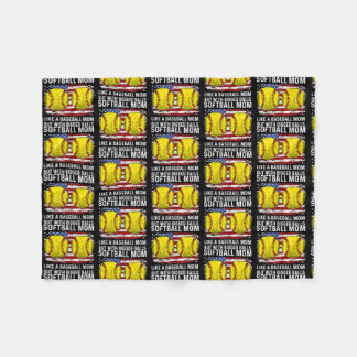 Softball Mom Like A Baseball Mom But With Bigger Fleecedecke