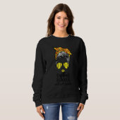 Softball mom messy Bun will yell loudly Girls wome Sweatshirt (Vorne ganz)