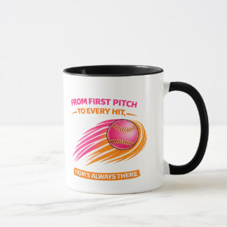 Softball Mom Mug – From First Pitch to Every Hit M Tasse