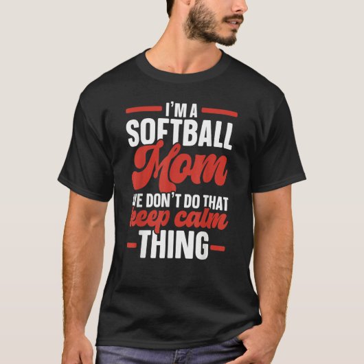 Softball Mom Softball Player Pitcher Catcher Sport T-Shirt (Vorderseite)