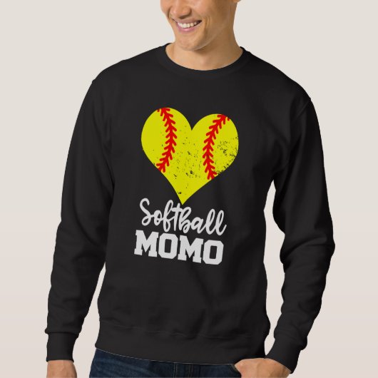 Softball Momo Softball Heart Grandma Momo Sweatshirt (Vorderseite)