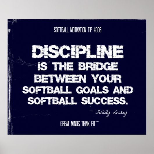 Softball Motivation 006 Poster (Vorne)