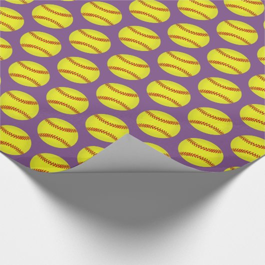 Softball-Muster Geschenkpapier (Ecke)