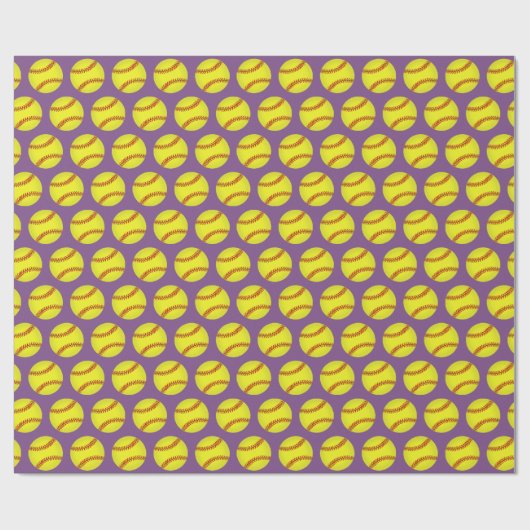 Softball-Muster Geschenkpapier (Flach)