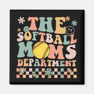 Softball-Mütter-Abteilung Lustiges Muttertags-Kost Magnet
