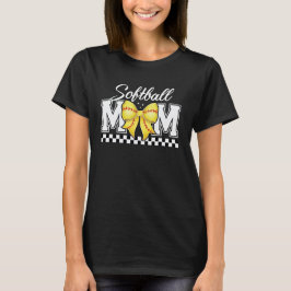Softball-Mutter-Bogen-Stickerei Sports Mom T-Shirt