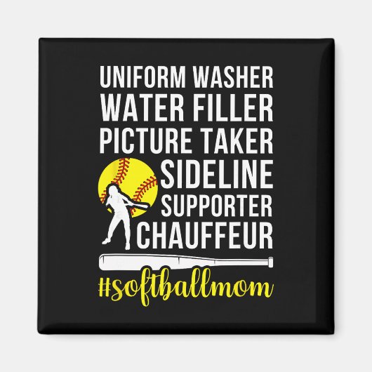 Softball-Mutter Definition Mutter eines Softballsp Magnet (Vorne)