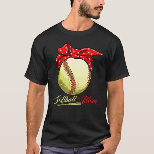 Softball-Mutter Frauen Pitcher Catcher Mädchen 3 T-Shirt (Vorderseite)