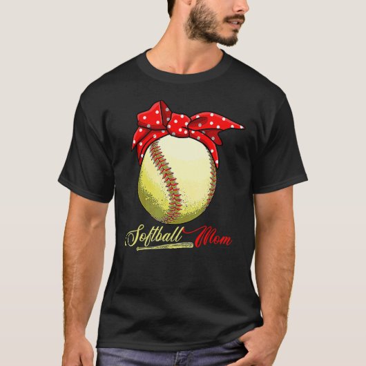 Softball-Mutter Frauen Pitcher Catcher Mädchen 5 T-Shirt (Vorderseite)