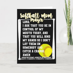 Softball-Mutter-Gebet Spieltags-Baseball Christlic Karte