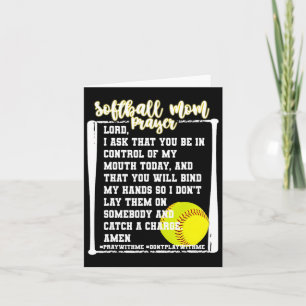 Softball-Mutter-Gebet Spieltags-Baseball Christlic Karte