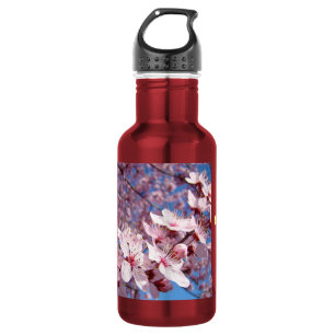 Softball-Mutter Rosa Baumblüten Trinkflasche