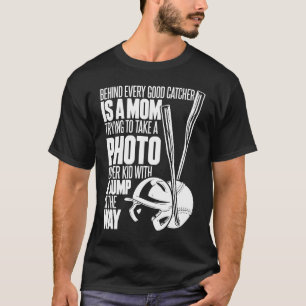 Softball-Mutter Werfer Fänger Schlagmann Softball T-Shirt