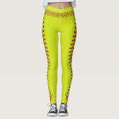 Softball-Nahkampfmuster Leggings (Vorderseite)