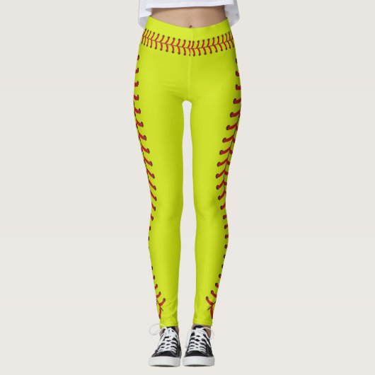 Softball-Nahkampfmuster Leggings (Vorderseite)