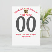 Softball Name Team Name Stadt Staat T - Shirt Einladung (Stehend Vorderseite)