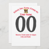 Softball Name Team Name Stadt Staat T - Shirt Einladung (Vorne/Hinten)