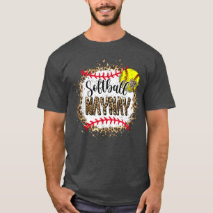 Softball Naynay Leopard gebleicht Mütter Tagesspie T-Shirt