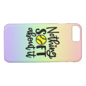 Softball - Nichts Soft über iPhone Case (Rückseite (Horizontal))
