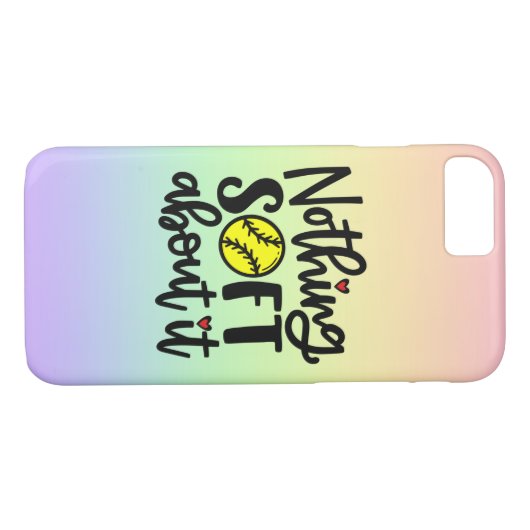 Softball - Nichts Soft über iPhone Case (Rückseite (Horizontal))
