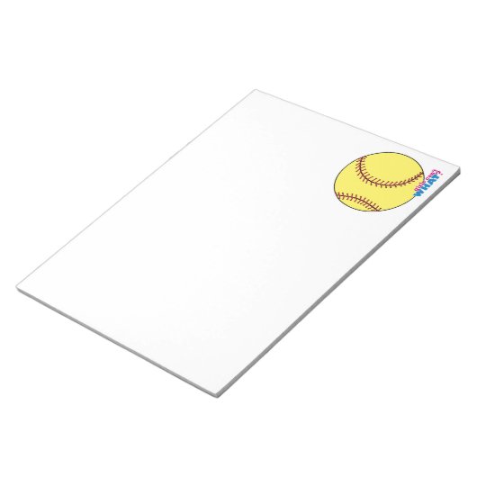 Softball Notizblock (angewinkelt)