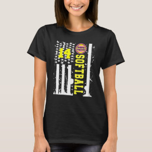 Softball Number 14 Fourteenjersey T-Shirt Number U