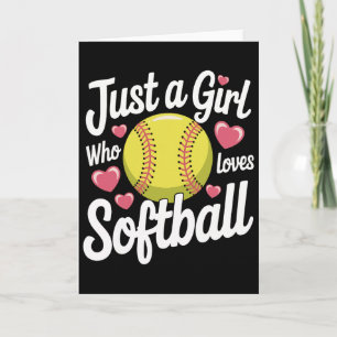 Softball Nur ein Mädchen das Softball liebt  Karte