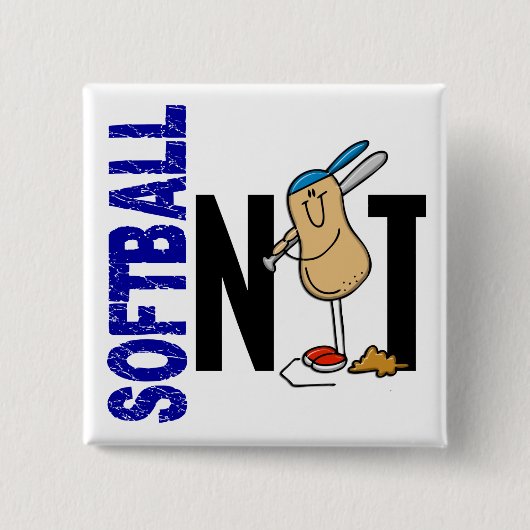 Softball-Nuss 1 Button (Vorderseite)