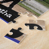 Softball oder Baseball 3 Foto Jigsaw Puzzle Blue (Seite)